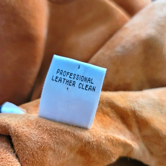 Vintage LAURA ASHLEY Burnt Orange Suede Lightweight Jacket/blazer Sz M - Picture 10 of 10